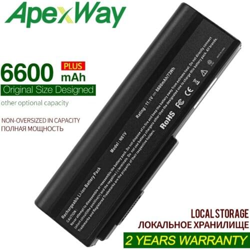 ApexWay 9Cells 6600mAh Laptop Battery A32-H36 A32-M50 A33-M50 L0790C6 70-NTS1B2000Z For Asus M60 Series M60Q Series N43 Series
