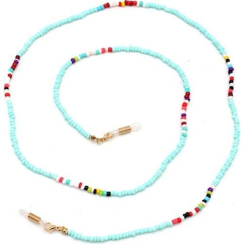 Green Beaded Reading Glasses Sunglasses Chain Women Girls Eyewear Retainer Rope Hanging Strap Eyeglass Non-slip Lanyard