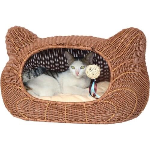 Cat house climbing kennel toy tree grab column plate rattan pet cage sand hammock villa supplies mat