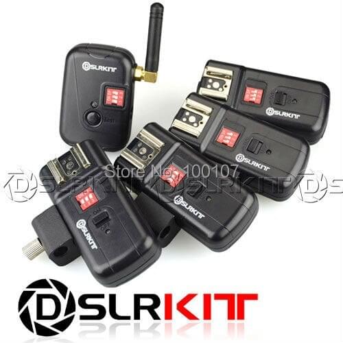 DSLRKIT PT-08XTH 8 Channels Flash Trigger with Umbrella Holder with 4 Receivers