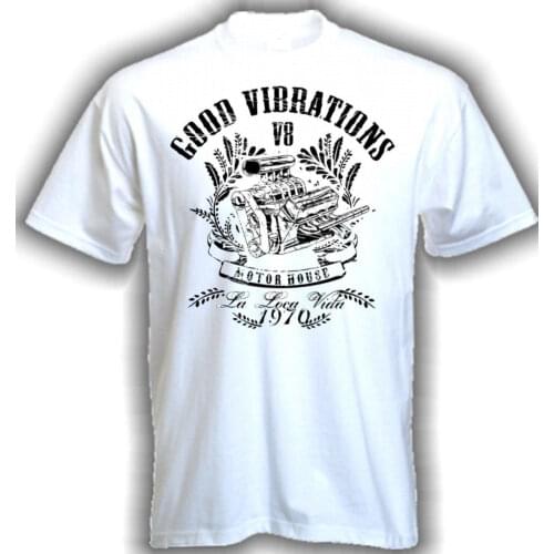 T Shirt Free Shipping Big Block V8 Power Us Muscle Car T-Shirt Hot Rod Rockabilly Oldschool Race Weisship Hop Street T-Shirt