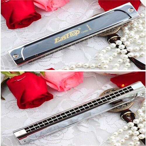 24 Hole Tremolo Harmonica C A B D E F G F# G#A# C# D# Armonica Easttop Mouth Ogan Instrumento Musical 24 Hole Tremolo Harmonica