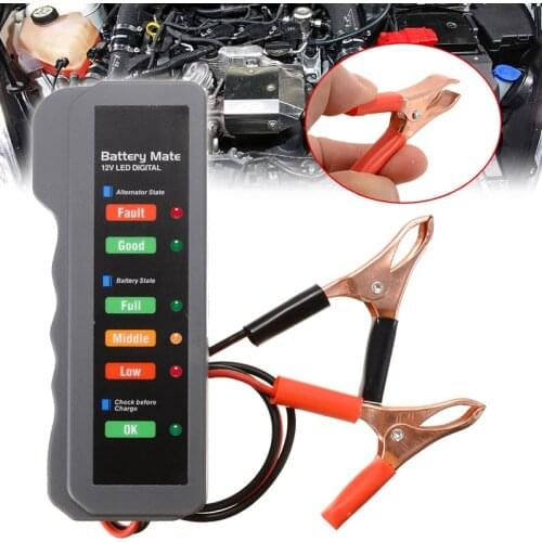 Mayitr 1pc Portable 4-12V Lead Acid Car Universal Battery Load Tester Digital Analyzer LED Indicator For Motorcycle Scooter