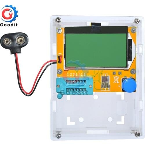 Mega328 LCR-T4 Transistor Tester Diode Triode Capacitance Resistance Inductance Multimeter Module with Transparent Shield Case
