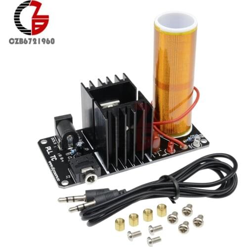 15W Mini Music Tesla Coil Plasma Speaker Tesla Arc Generator Wireless Transmission DC 15V-24V