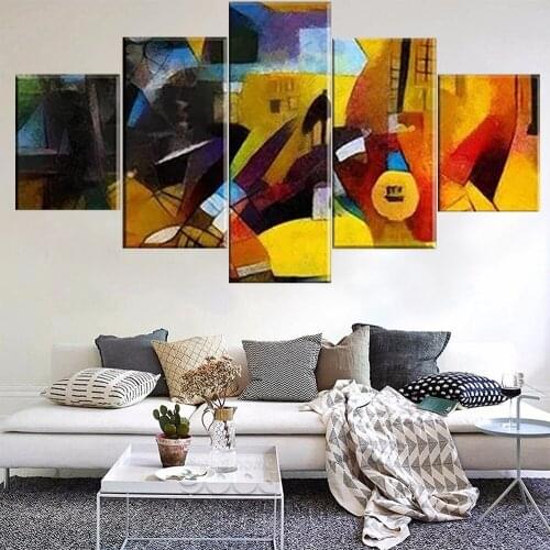 5 Pieces Wall Art Canvas Painting Abstract Poster Modern Living Room Bedroom Home Decoration Modular Pictures Free Shipping