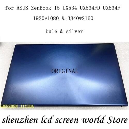 Original 15.6-inch FHD UHD for ASUS ZenBook 15 UX534 UX534FD UX534F LCD screen assembly and upper half
