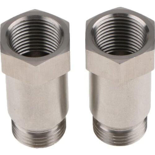 Pair Replacement 304 Stainless Steel O2 Oxygen Sensor M18x1.5mm 45mm Length