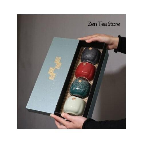 Kiln Change Tea Cup Coarse Pottery Mugs Tea Cups Beer Kung Fu Tea Mug Whiskey Glass Drinkware Cup Ceramic Tea Set Gift Household