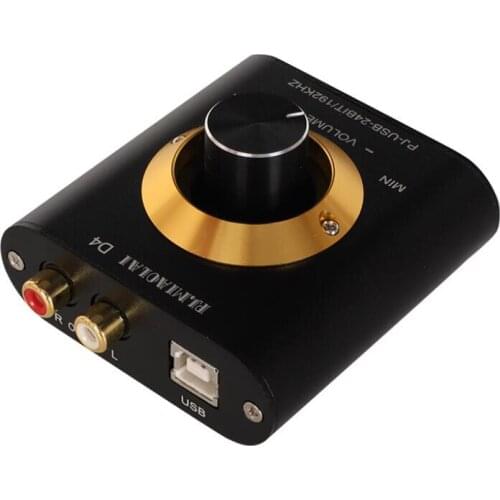 PJ.MIAOLAI Mini HIFI Audio USB Decoder DAC CM6642 Headphone Amplifier External Sound Card 24Bit/192kHz USB Input RCA Output Amp