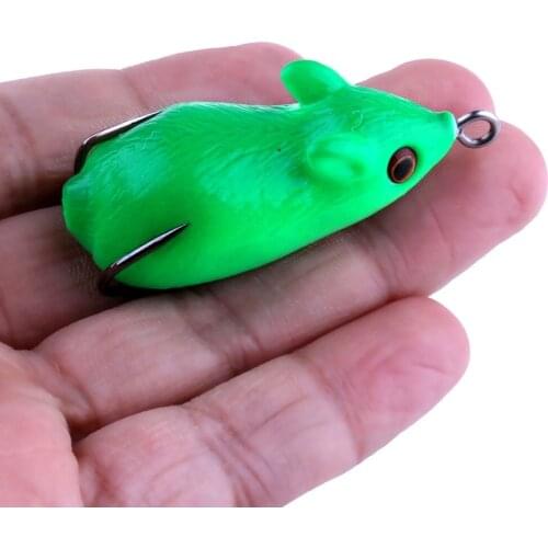 Hot 1pcs Frog Fishing Lure 5cm 8.5g Soft Rubber Mouse Lure Topwater Isca Artificial Ray Forg Lure Pesca Pech Fishing Wobblers