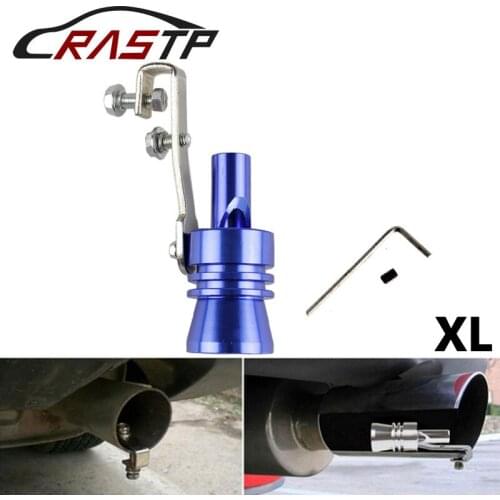 RASTP - New Universal Vehicle Exhaust Sile Turbo Sound Exhaust Muffler Pipe Whistle Light Weight Material Size XL RS-TUR006