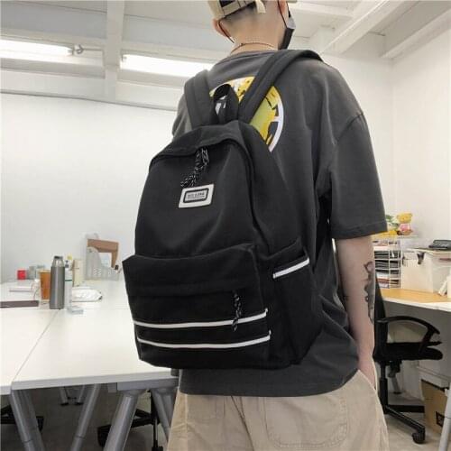 Backpack 2021 New Fashion Simple Outdoor Backpacks Leisure High Capacity Schoolbag For School Students Water-proof Backpack