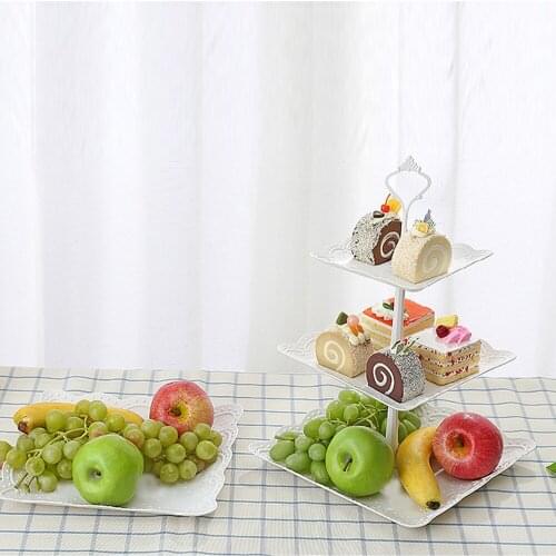 Detachable 3 Tier Cake Stand Elegant Dessert Cup Bracket Pastry Cupcake Fruit Plate Serving Dessert Holder Wedding Party Decor