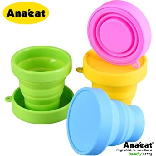 ANAEAT 1pc Folding Silica Gel Cup Telescopic Cup Multi-functional Creative with Outdoor Travel Portable Sports Bottle