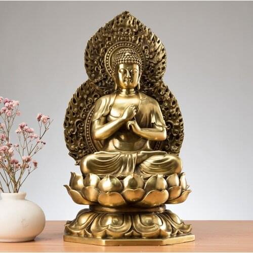 Special Offer High grade Copper worship Buddha statue RU LAI FO God home family efficacious safe GOOD LUCK protection Talisman