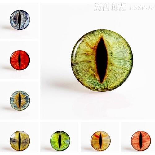 5Pcs/lot Dragon Eyes Glass Cabochon 25MM DIY Pendant Jewelry Supply Cabochon Base Jewelry Findings Craft Supplies