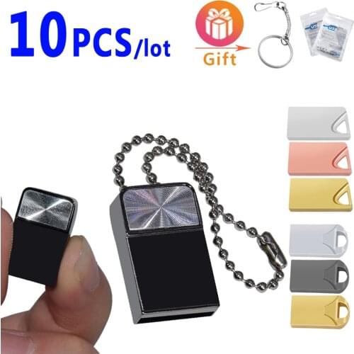 10pcs/lot USB Flash Drive 32 64 4 8 16 GB Mini Pendrive 64gb 32gb 16gb Pen Drive 2.0 USB Stick Disk on Key Memory