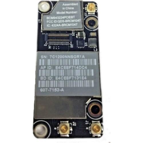 Wifi Wireless Bluetooth Airport Card 607-7153-A BCM943224PCIEBT For Macbook Pro 13" A1342/15" A1286/17" A1297 2010