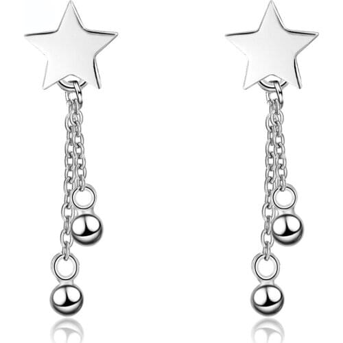 Utimtree Lovely Star Beads Women Korean Earrings Jewelry Simple Statement Drop Earring for Girls Party Accessory brincos bijoux