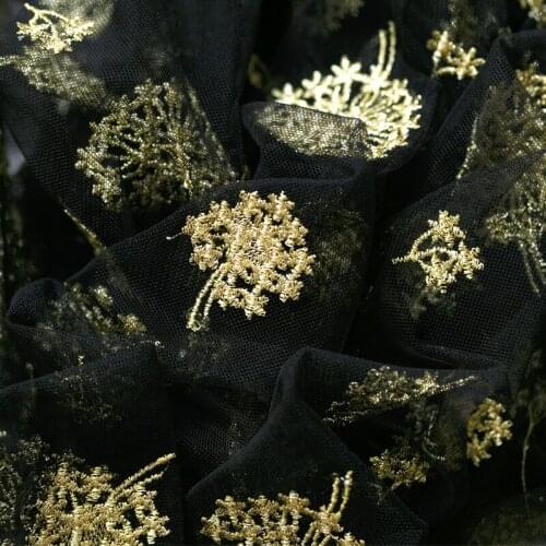 1M/lot 150cm wide Mesh fabric black gauze soft lace fabric retro style cheongsam dress handmade diy fabric X235
