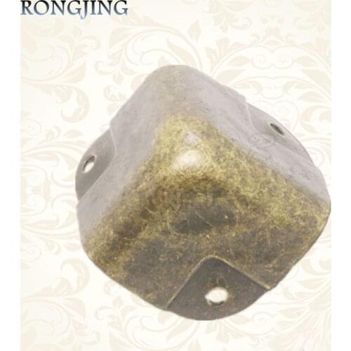 10pcs Antique Fruniture Cabinet Corners Brackets Wooden Box Corner Protectors Iron Jewelry Box Corners