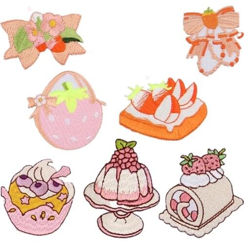 20pcs/lot Embroidery Patch Letter Animal Anime Dessert Cake Flower Bow Sticker Clothing Decoration Craft Diy Applique