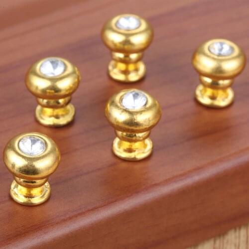 5Pcs Furniture Cupboard Handles With Rhinestone Drawer Pull Knob Cabinet Dresser Handle Antique Box Drawer Door Pull Handle