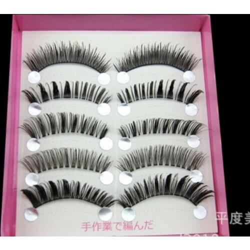 500set 5pair/set 5 style Lashes Black Natural Thick Eyelash Soft Long Handmade Makeup Fake Eye Lashes Extension fashion