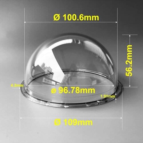 4 Inch Indoor Outdoor Acrylic Clear Optical Cover Surveillance Camera Dome Housing Transparent Case Hemisphere Monitoring Shell