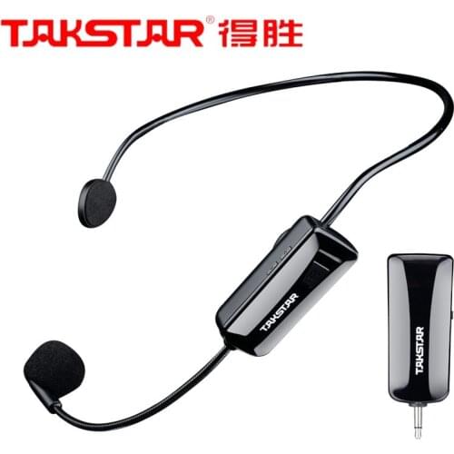 Takstar HM-200W wireless UHF Headworn Microphone use for amplifier or speaker cabinet in speech,teaching,tour guide,propaganda