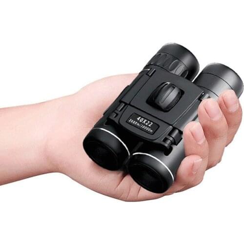 40x22 HD Powerful Binoculars with Multi-Coated Night Vision Prismaticos Folding Waterproof Mini Telescope For Hunting Tourism