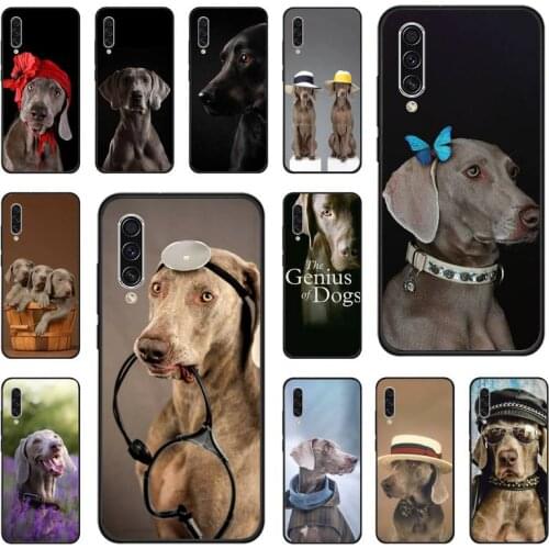 Weimaraner dog Phone Cases For Samsung galaxy S note 7 8 9 10 20 fe edge A 6 10 20 30 50 51 70 lite plus Soft Silicone Funda