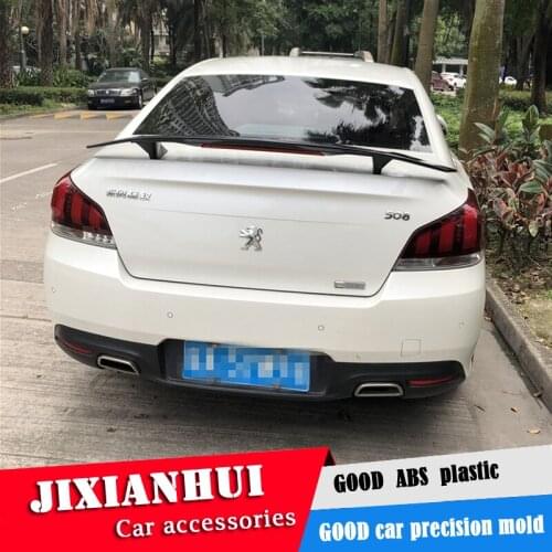 For Peugeot 508 Spoiler 2011-2018 Peugeot 508 Spoiler TF RUIYI ABS plastic Material Car Rear Wing Color Rear Spoiler