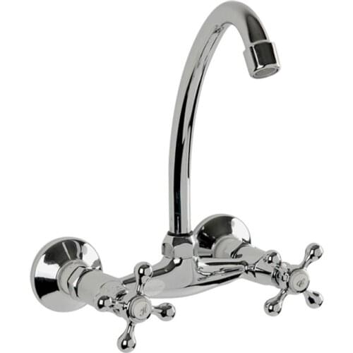 Diplon ST03165 Basin Faucet Kitchen Wall Mounted Dual Handle Mixer Water Tap