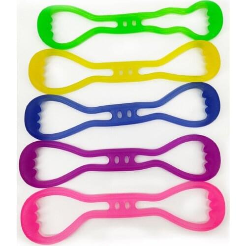 TPR 8 Word Fitness Yoga Gum Resistance Rubber Bands Fitness Elastic Band Fitness Equipment Expander Workout Gym Exercise Train