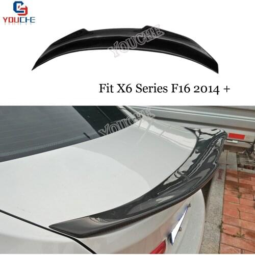 F16 Car Styling Tail wing Rear Spoiler for BMW X6 F16 Carbon Fiber PSM Style Trunk Boot Lip Wings 2014