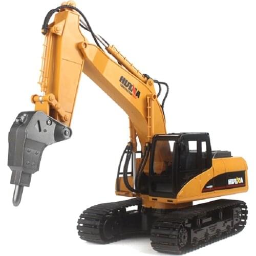 HuiNa 560 1:14 2.4G 16CH Metal RC Excavator Alloy Drilling Truck RTR With Broken Disassemble Charging RC Cars Model Toys