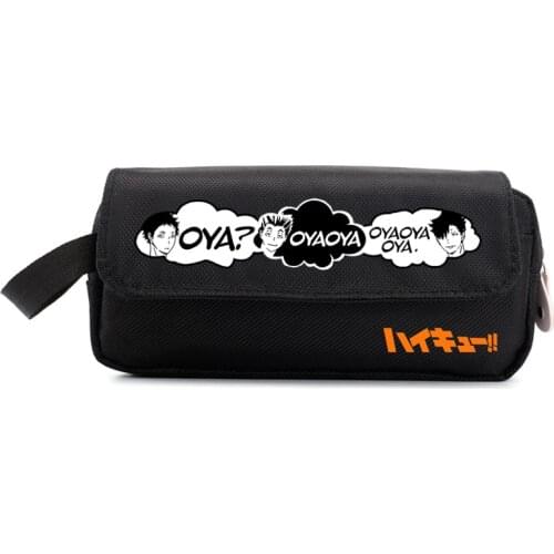 Haikyuu Karasuno VBC Large Pencil Case Anime Pen Bags Small School Bags Cartoon Stationery Storage Bag Girls kawaii Makeup Case