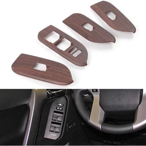 Chrome Window Switch Cover Trim For Toyota Land Cruiser 150 Prado LC150 FJ150 2010 - 2014 - 2017 - 2019 Decoration Accessories