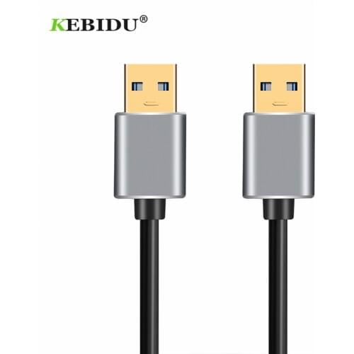 KEBIDU USB to USB Cable USB 3.0 Cable Type A Male to Male USB Extension Cable Super Speed HDD for Radiator Hard Disk Webcom PC