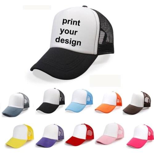 Wholesale print logo cap mesh cap custom trucker cap printing logo cheap promotion cap custom logo