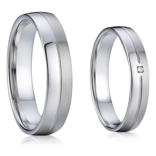 Sterling silver ring women men wedding bands Lovers Alliance 1 Pair custom name titanium jewelry promise couple rings