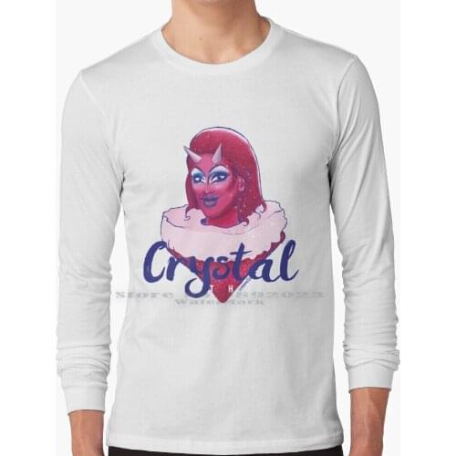 Crystal Methyd Long Sleeve T Shirt 100% Pure Cotton Big Size Crystal Methyd Crystal Methyd Jackie Cox Goode Ru Paul Rupaul