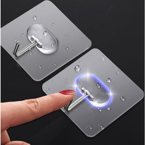 Wall Hanging Hooks Loading 20KG For Bathroom Kitchen Home Storage Self Adhesive Multifunctional Hooks Towel Rack Key Holder