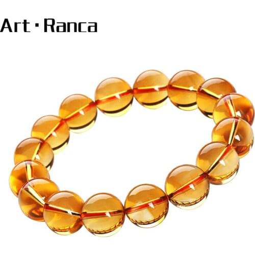 Natural Citrine Gemstone fashion good luck Bracelet