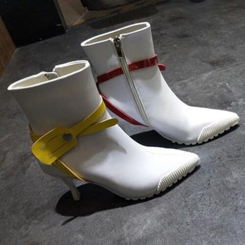 New Arrival 2020 Spring Boot Shoes Women High heel 8CM European Stiletto Female Shoes Pointed Toe Ladys Shoes Female Mid Boot