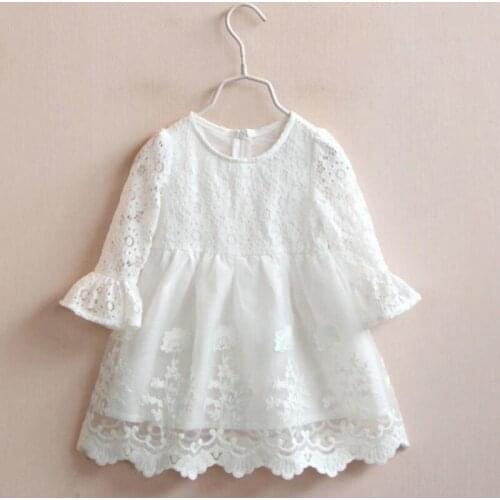 Baby Clothes Dress For Girl Toddler Baby Girl Dresses Princess Floral Lace Half Sleeve Formal Dress Outfits