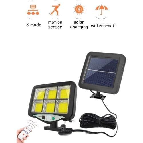 Seperable Solar Light Street LED Smart PIR Motion Sensor Remote Control Waterproof solar Lamp Wall Decor Outdoor Lights indoor 5