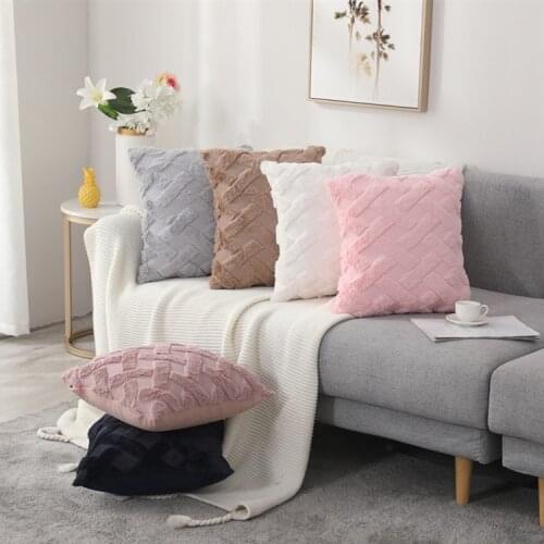 OLIVE Patchwork Plush Pillow And Pillow Case Pillow Inner Soft Throw Velvet Decoration For Home Living Cover Bed Room Sofa